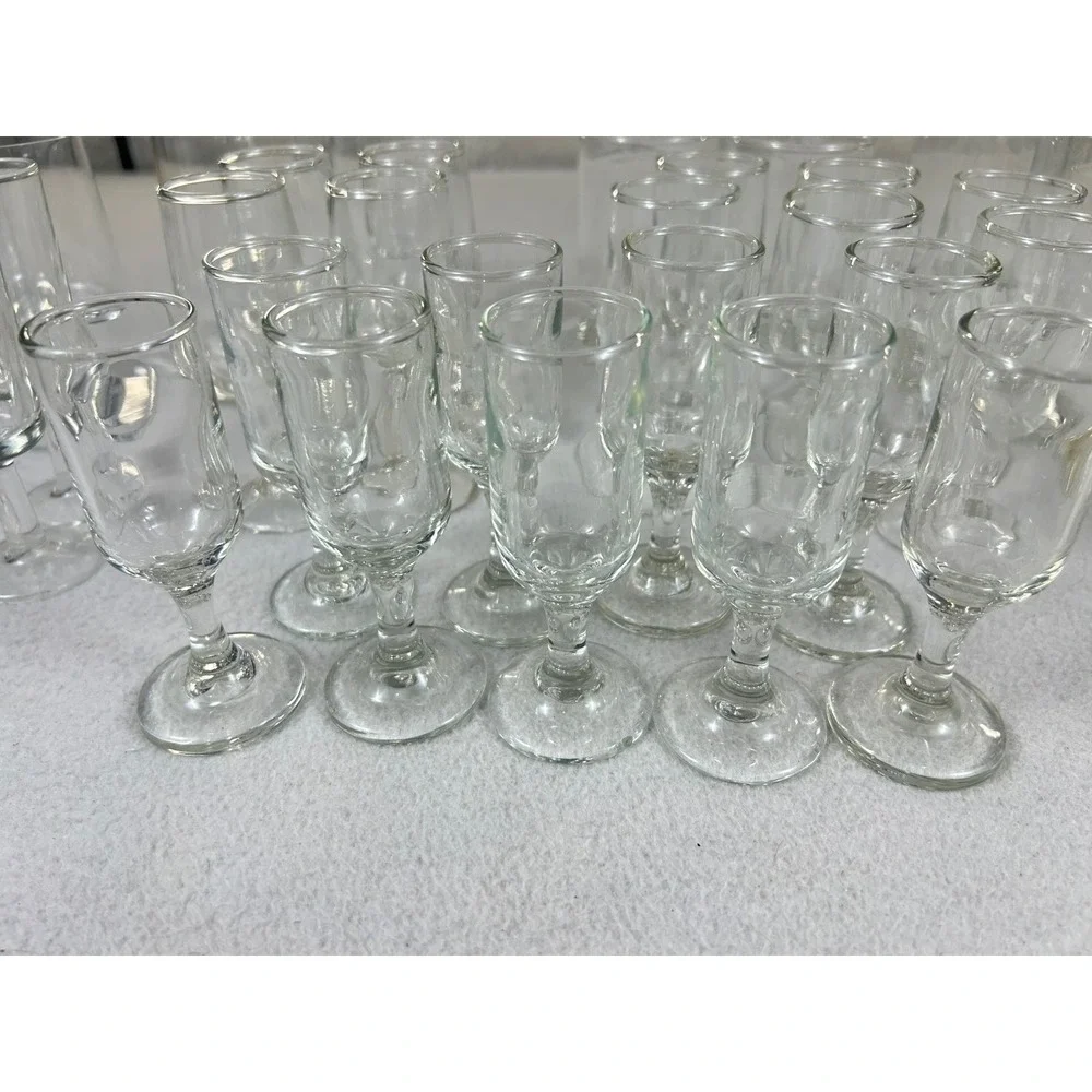 Unbranded Assorted Glassware Set Clear Vintage Elegant Barware Cordial Glasses